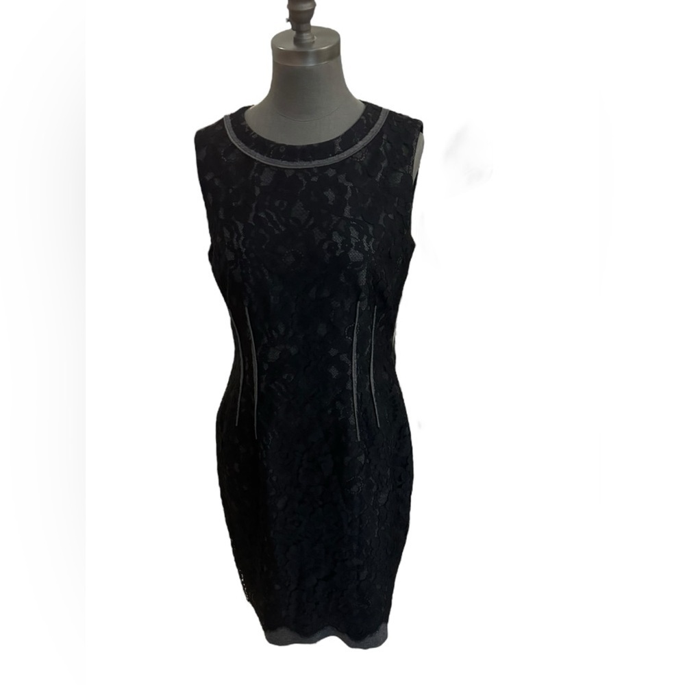 Elie Tahari Black Lace Dress Size 10
